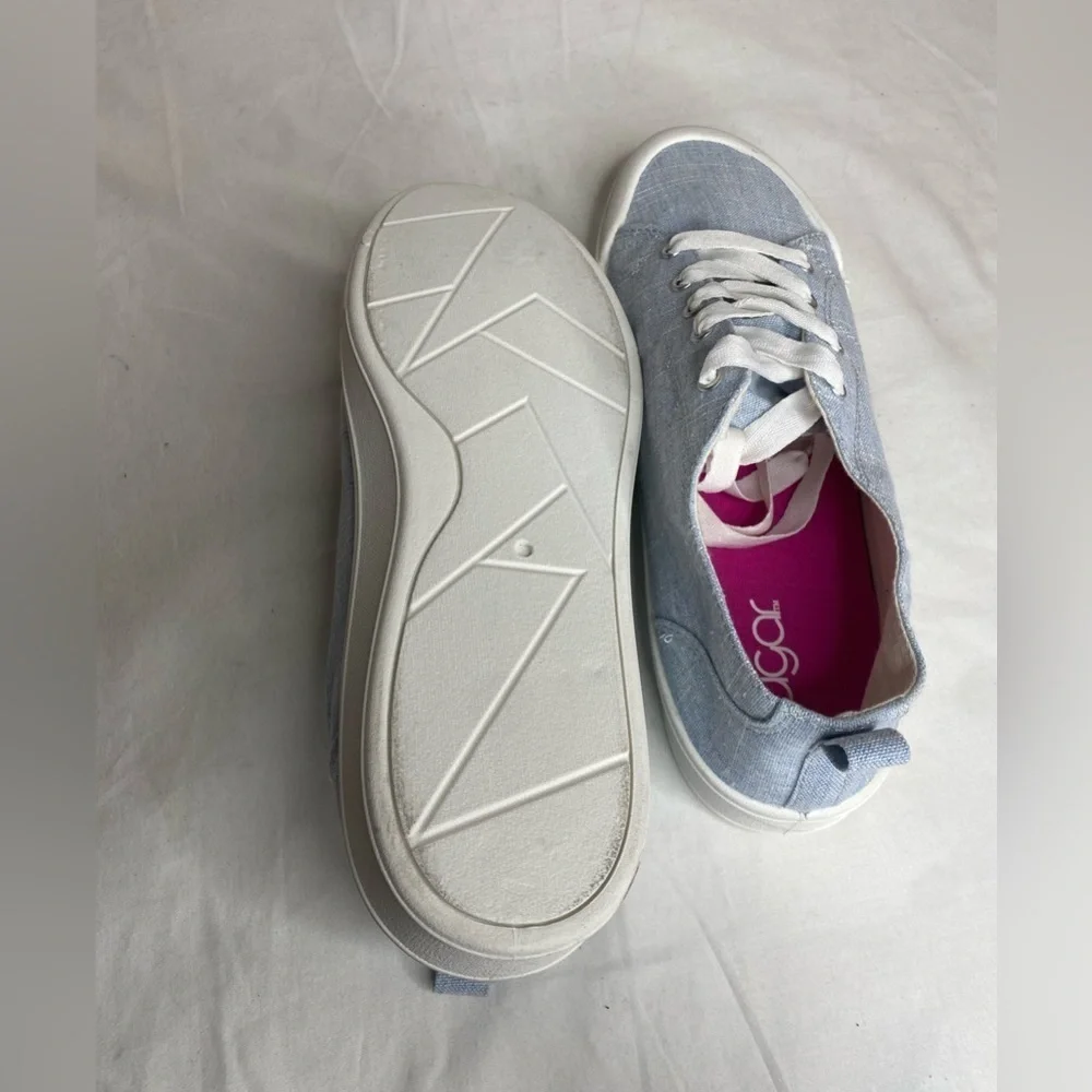 Sugar Womens Festival Light Blue Lace Up Sneaker 9.5M